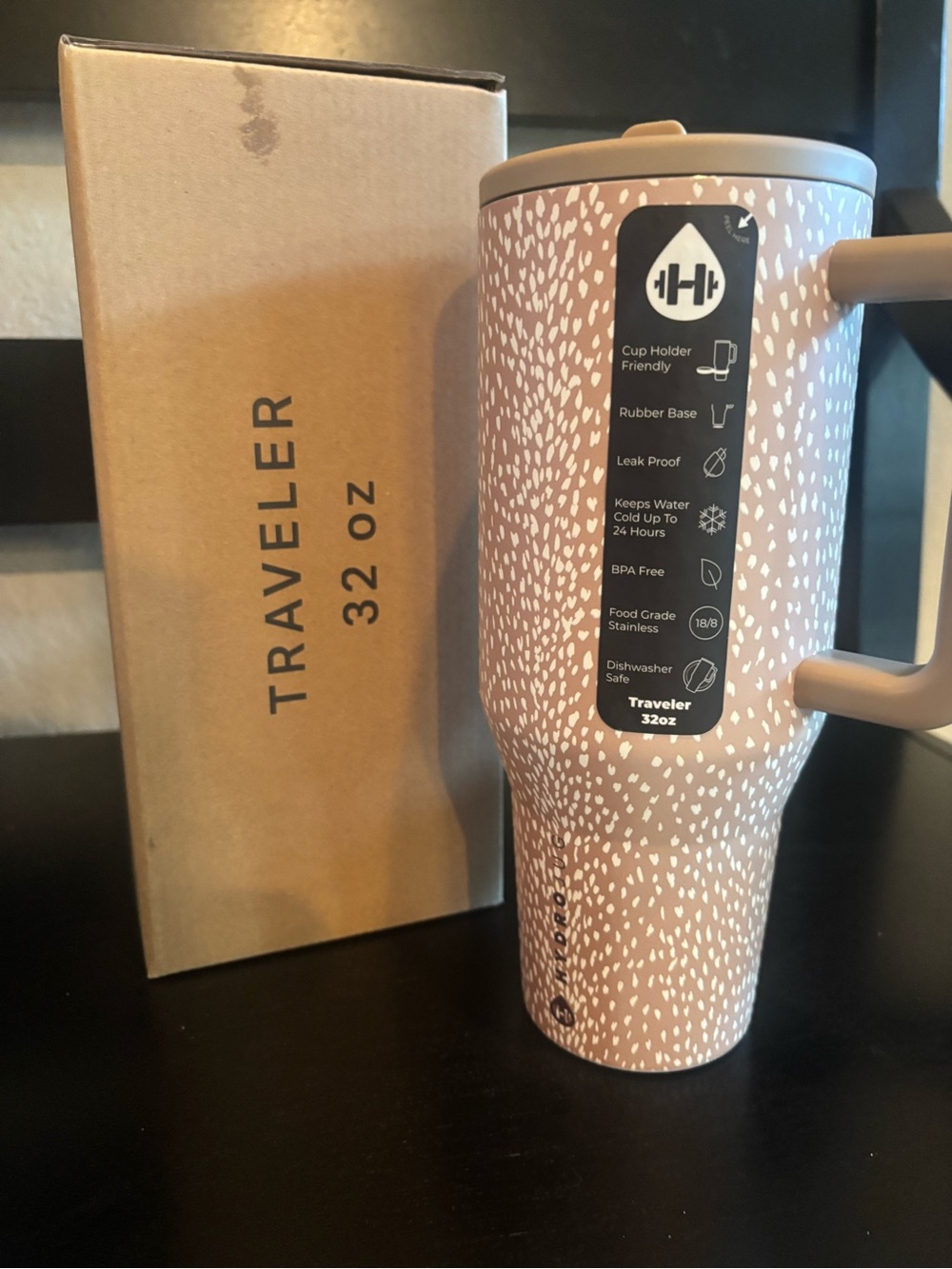 HydroJug Traveler 32oz Mug - Fawn fall cup